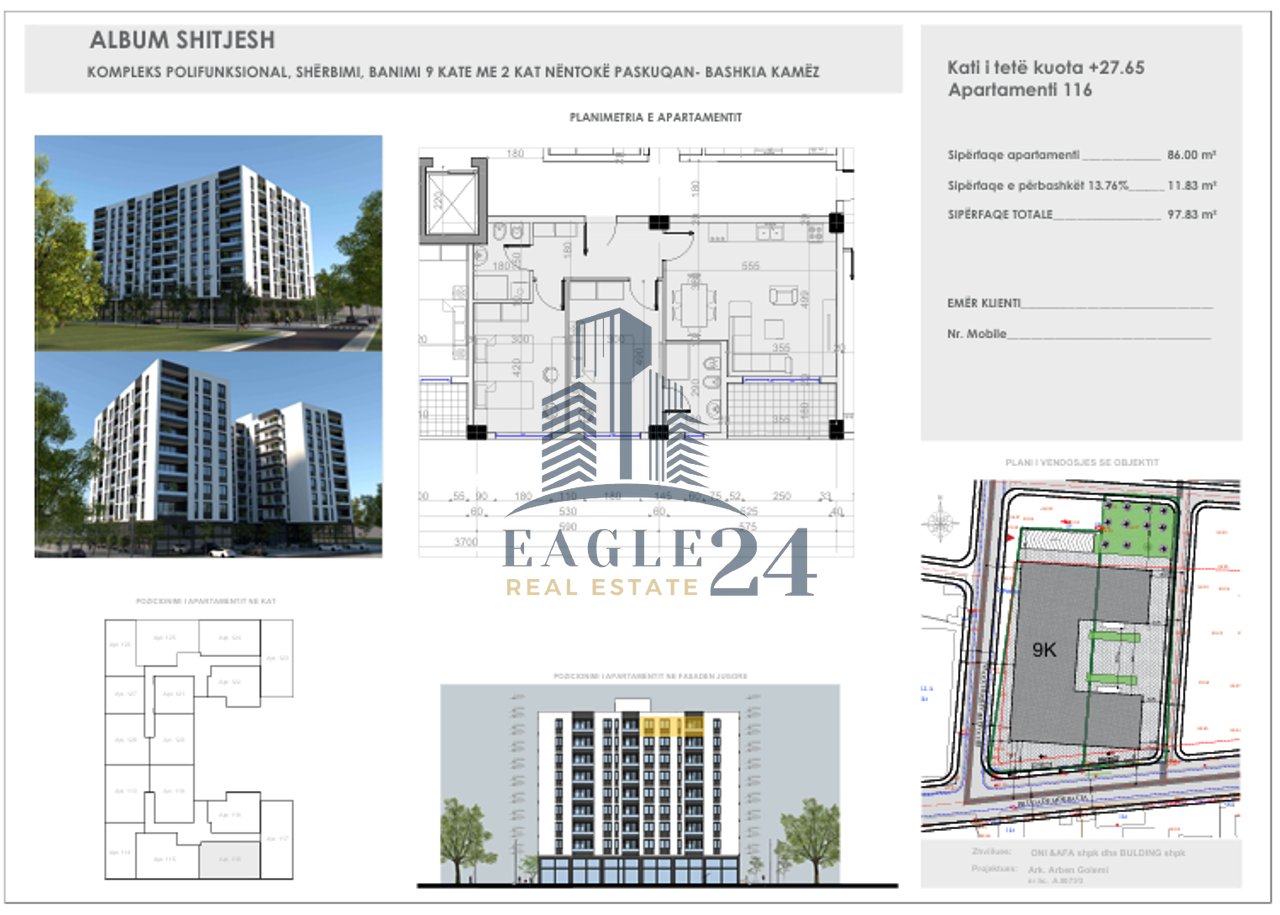 Shitet Apartament 2+1+2 Ne Faze Perfundimtare Ne Paskuqan 135.000 Euro!