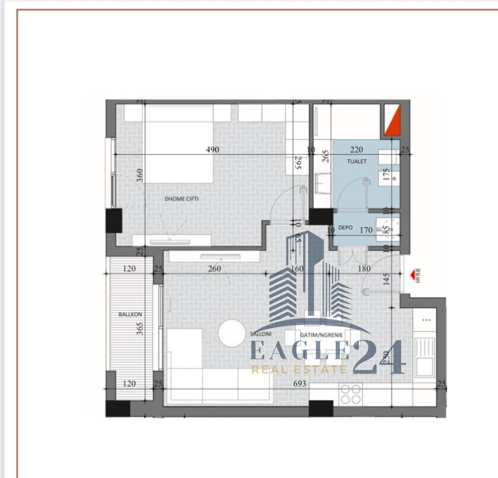For sale 1+1 apartment + storage at "Diellon Apartments 2" in the Paskuqan area, Tirana. €72,870