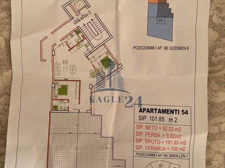 OCCASIONE IN VENDITA
Appartamento 2+1+2+VERANDA ad Astir, Tirana - 167.000€ | 101,85 m² +100 m² VERANDA