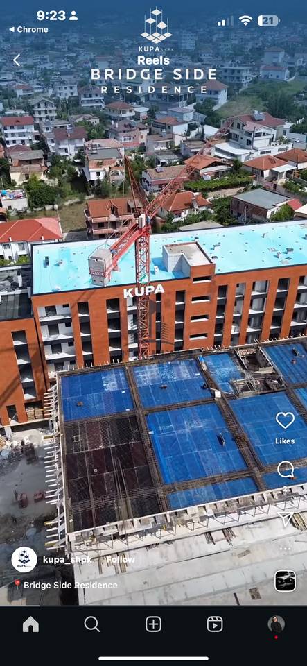 Shitet apartament 2+1+2 në Bridge Side Residence, Babrru Tiranë. 107 900€