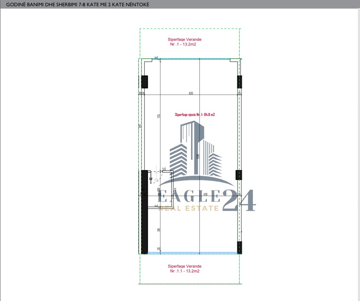 Shitet Njësi Biznesi tek Univers City, 89.04 m2 + 26.4 m2 Verandë. 246'000€