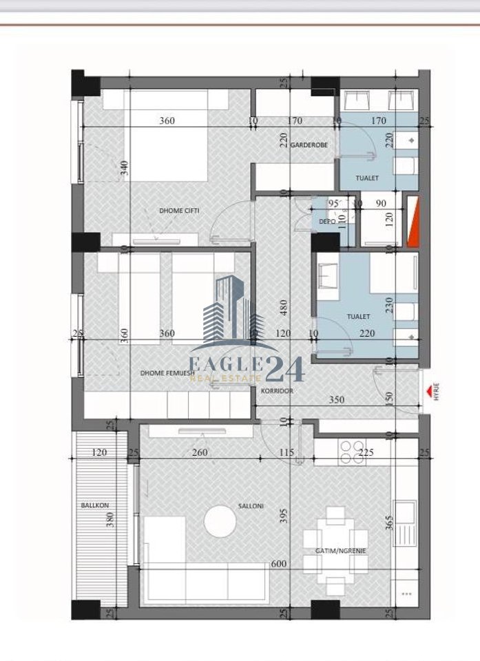 Appartamento 2+1+2 in vendita presso "Diellon Apartments 2" nella zona di Paskuqan, Tirana!