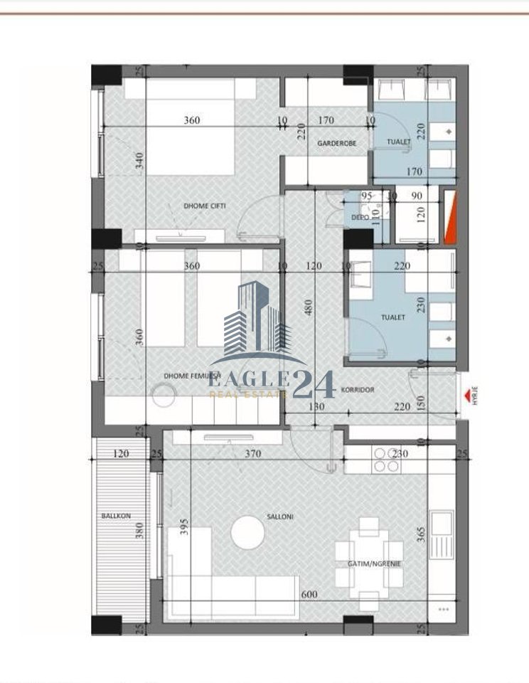 Apartament 2+1+2 në shitje tek "Diellon Apartments 2" në zonën e Paskuqanit, Tiranë !