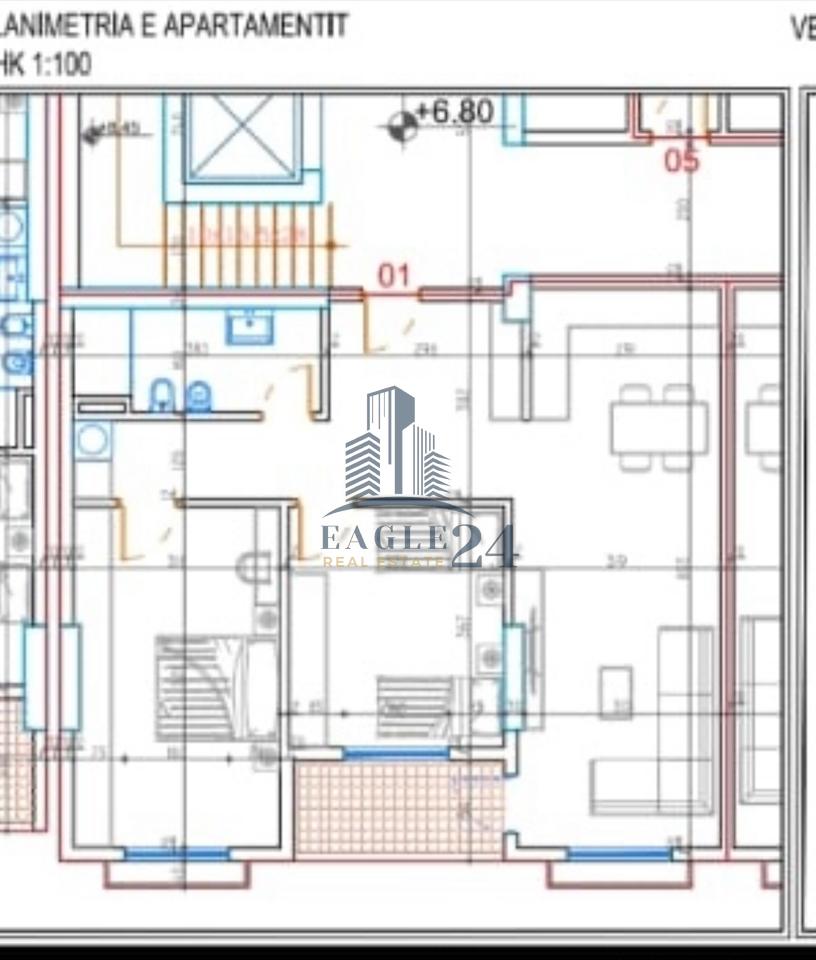 Shitet Apartament 2+1 në Babrru 250m larg nga Rruga 5 maji.  131'200€