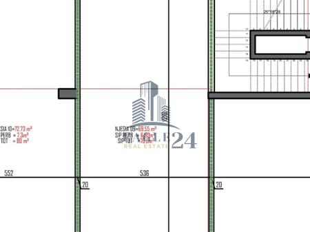 Shop for sale at the end of Paskuqani, Babrru 76.5 m2 at "Daku 2" 176 million Lek