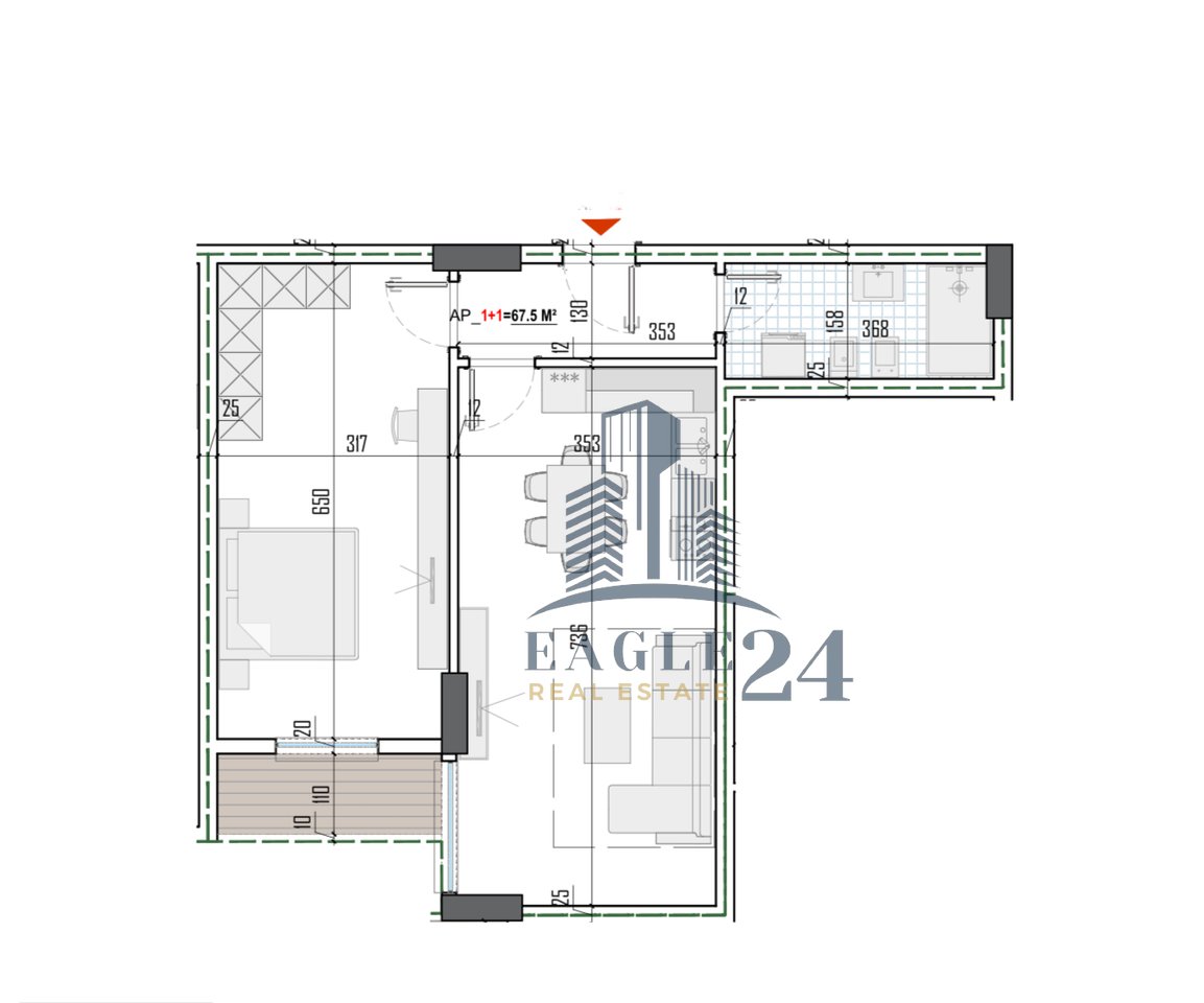 Shitet apartament 1+1 në "TIRANA VIEW RESIDENCE", Babrru Tiranë.  94.8 mln Lekë