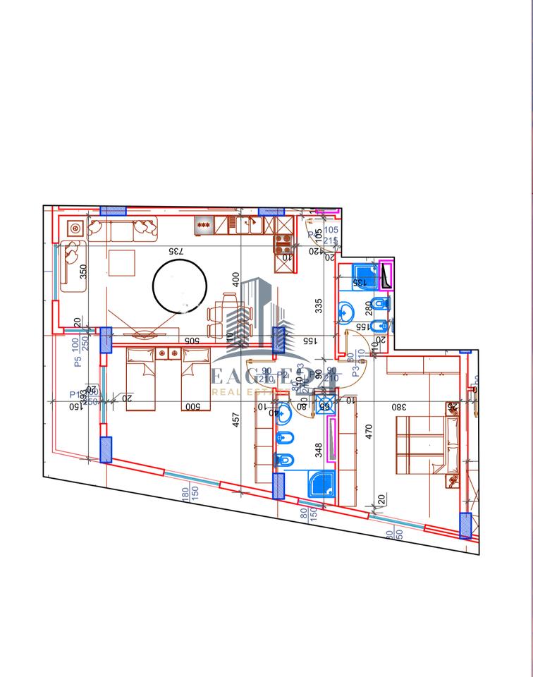 2+1+2 apartment for sale at "SPACE CITY" in Paskuqan, direct exit to the Grand Ring, with a price of €140,000