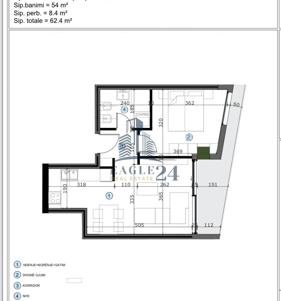 Apartament 1+1 në Shitje tek MOA Residence, pas Casa Italias, fazë grope! 87500€