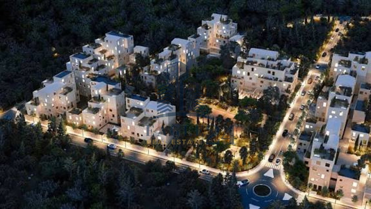 🏝️1+1 Apartment with Yard for Sale in Village Square-Santorini 2 🌅Dhërmi 280,000€