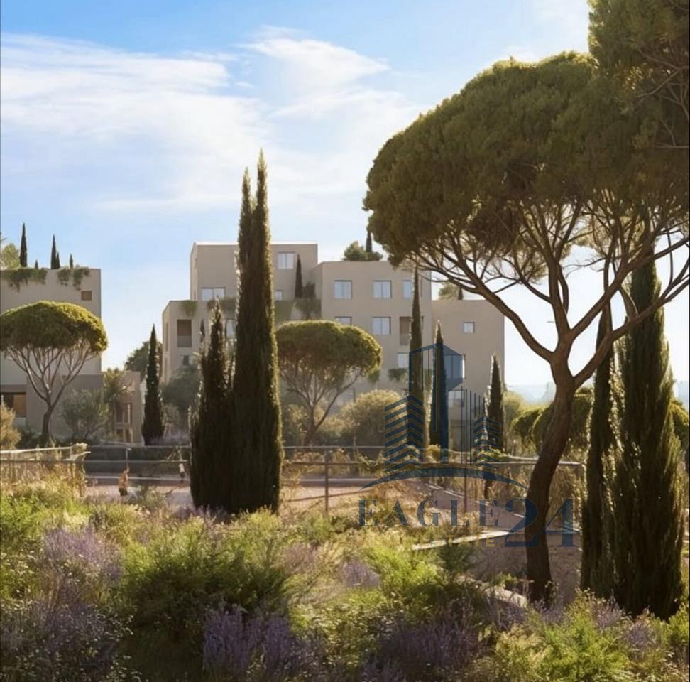 🏝️1+1 Apartment with Yard for Sale in Village Square-Santorini 2 🌅Dhërmi 280,000€