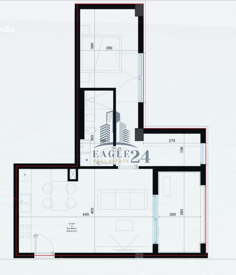 🏝️1+1 Apartment for Sale in Village Square-Santorini 2 🌅Dhërmi 230,000€