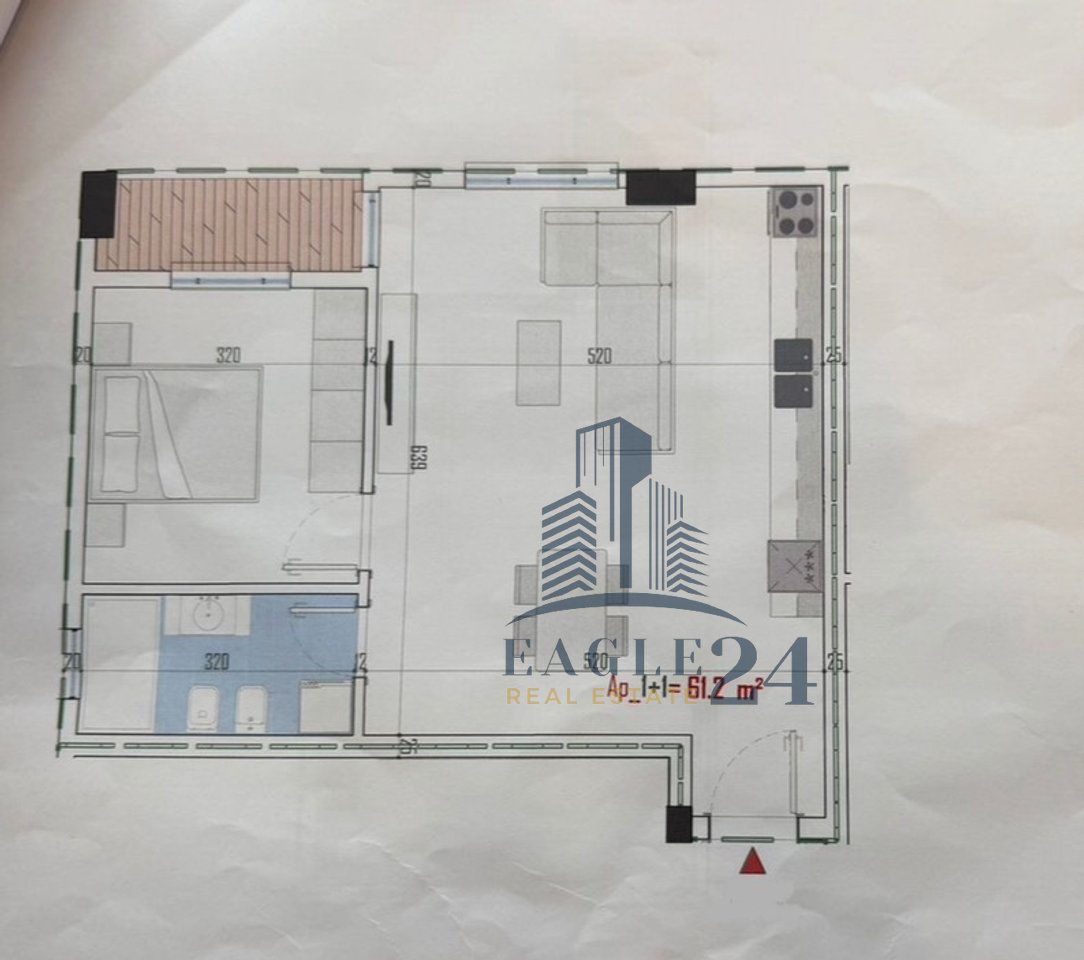 Apartament 1+1 për Shitje në Paskuqan 92'560 €