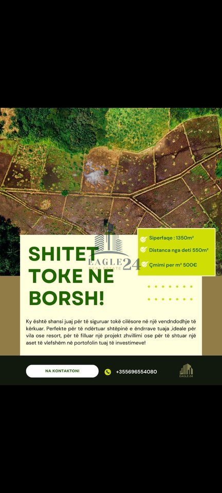🌊 Tokë për Investim në Borsh – Riviera Shqiptare| 1350 m²