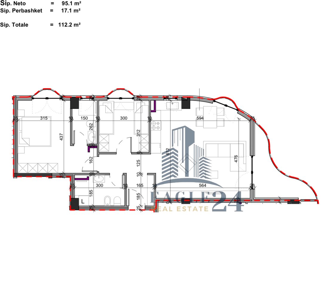 Vendesi appartamento 2+1+2 ad Aluna 2, alla fine del Nuovo Viale, Paskuqan 134.600€