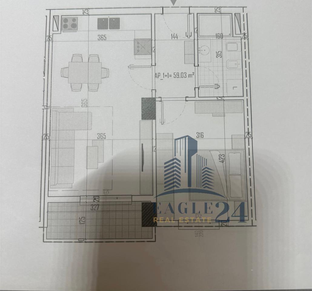 Apartamente 1+1 në Shitje në Kamëz, 60'254€ mundësi pagese me këste.