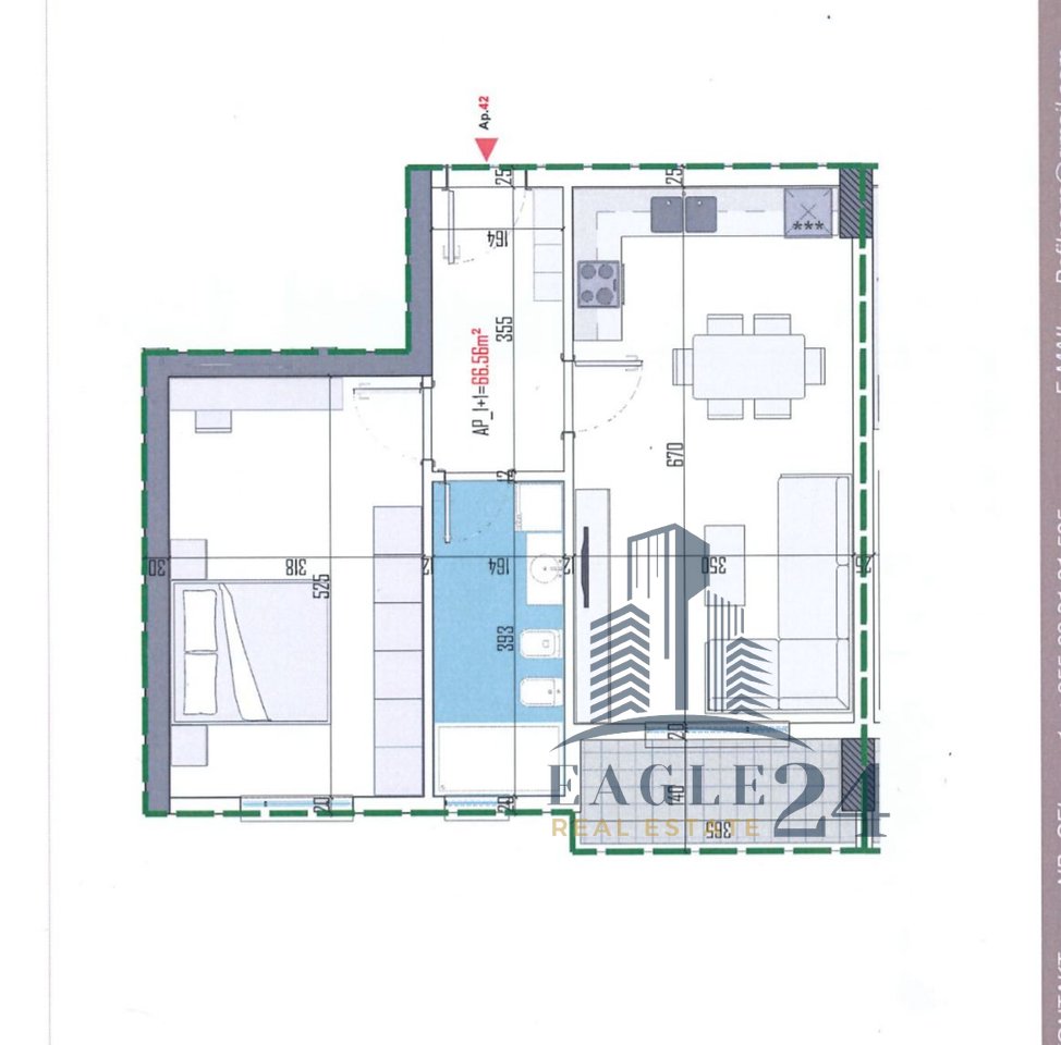 Vendesi appartamento 1+1 "Residenca Aravel, Kamez"