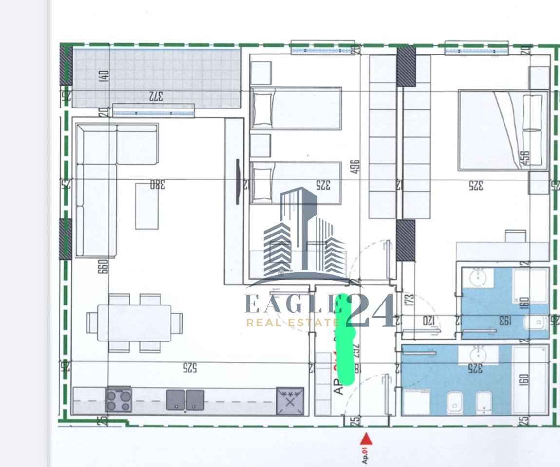 Vendesi appartamento 2+1 "Residenca Aravel, Kamez"