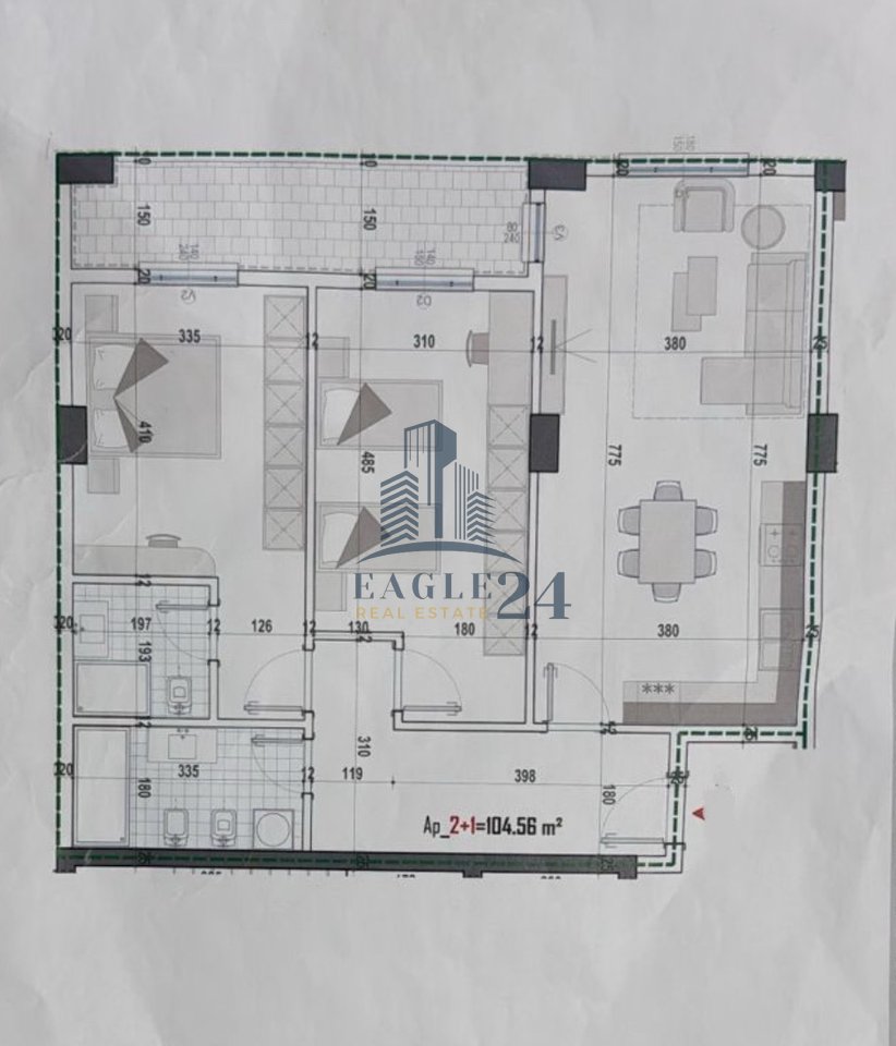 Apartamente 2+1+2 në Shitje në Kamëz, 110.8 mln Lekë