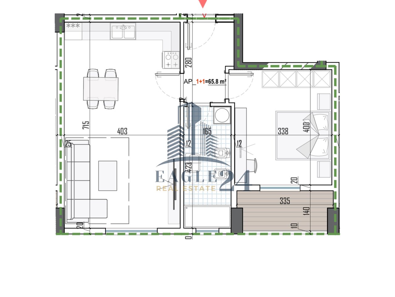Apartament 1+1 në Shitje afër Shkollave në Kamëz. 64.7 mln Lekë të Reja