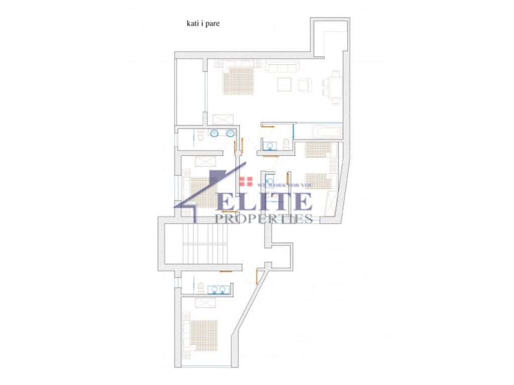 Jepet me qera Vile 4-kateshe pranë Ministrisë së Jashtme