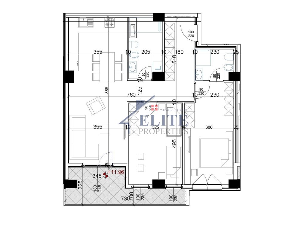 Kompleksi Aura, apartament 2+1 në shitje – Rruga Dritan Hoxha