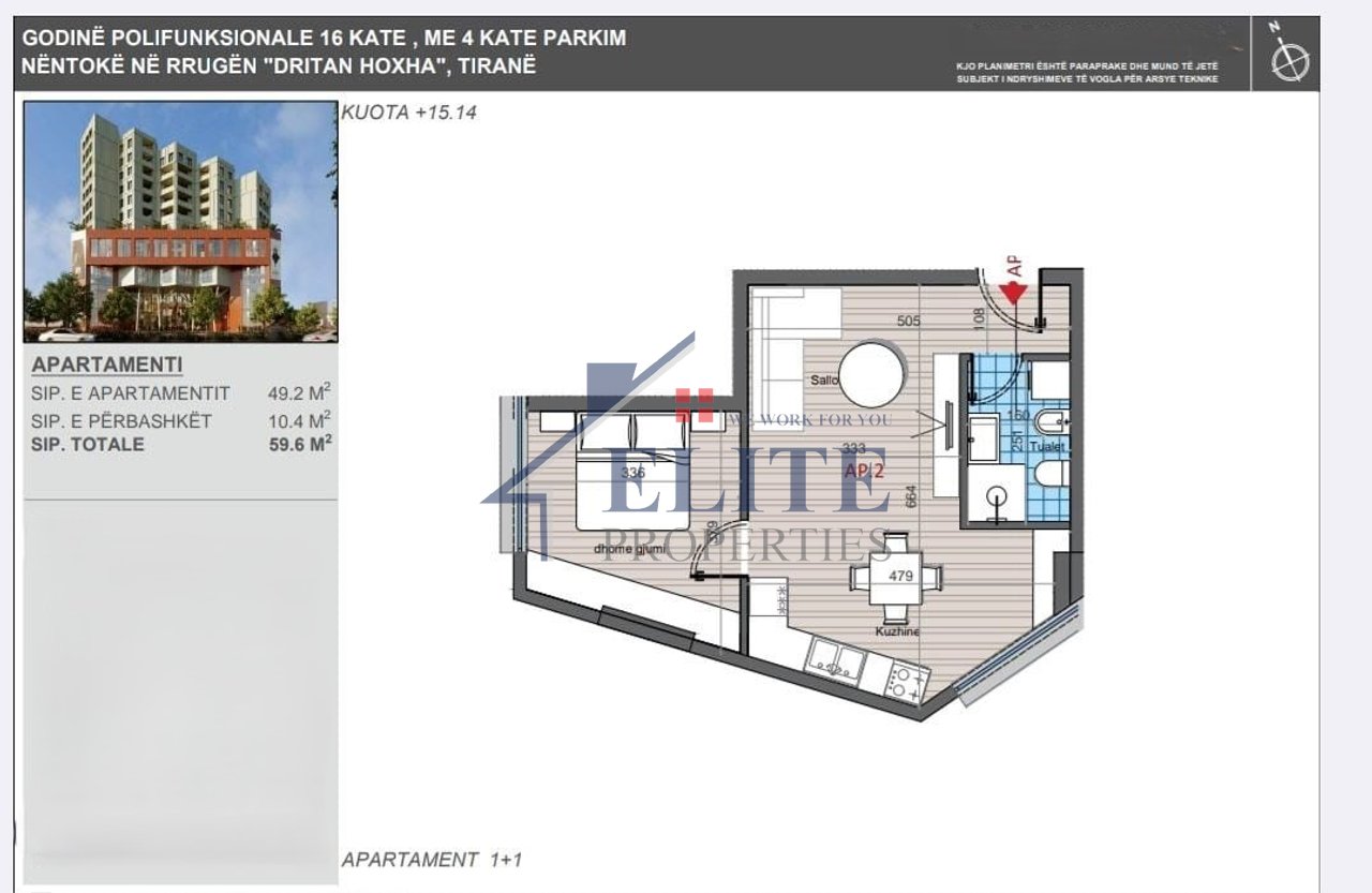 Colonnade Residence, appartamento 1+1 in vendita