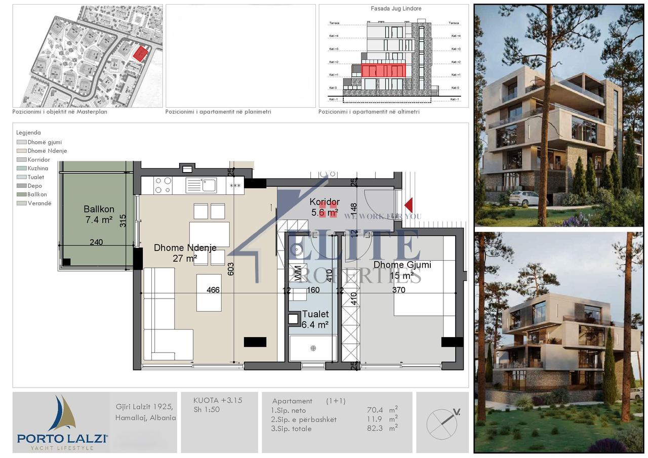 Porto Lalzi – 1+1 Apartment for Sale