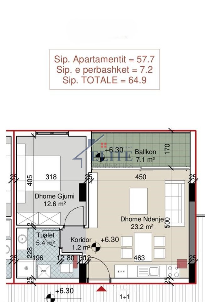 Porto Lalzi, apartament 1+1 në shitje