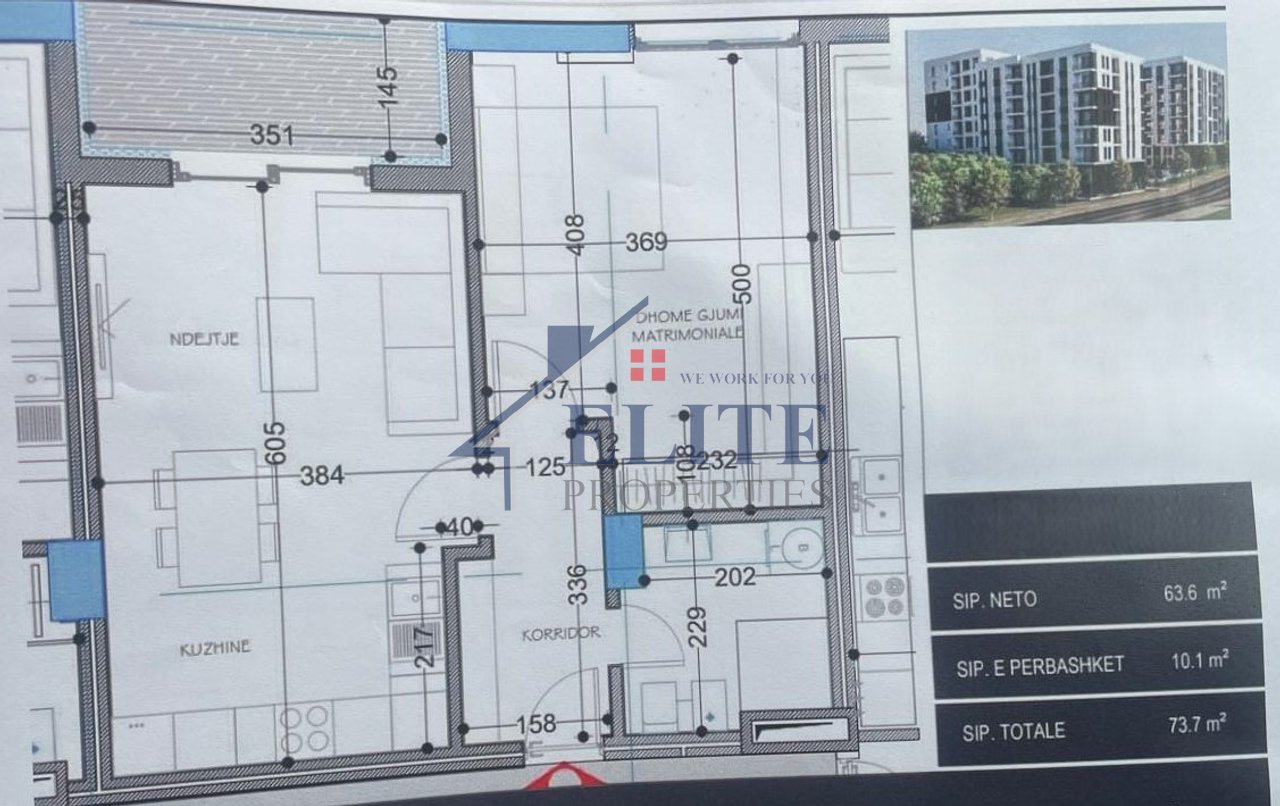 Bel Fiore II, Paskuqan, apartament 1+1 në shitje