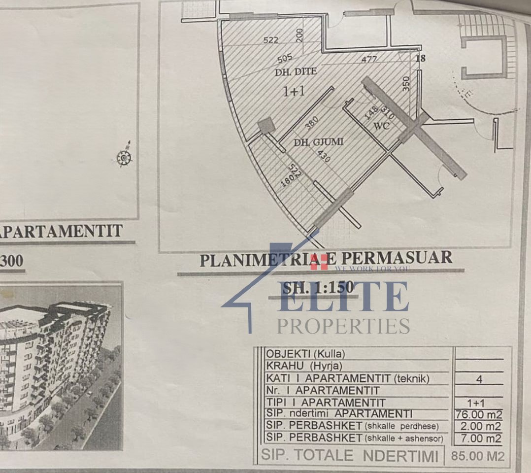 Kopshti Botanik, apartament 1+1 në shitje