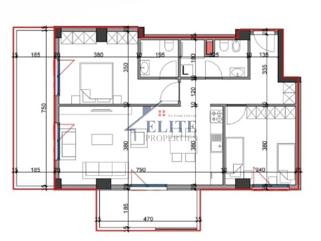 Viva Residence, two bedroom apartment for sale