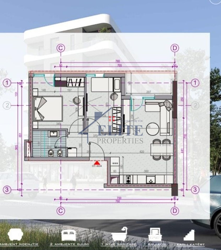 West Coast Golem, appartamento con due camere da letto in vendita