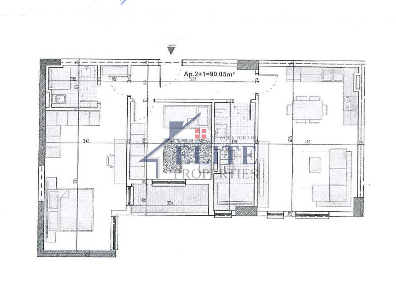 Ringside Residence Paskuqan, apartament 2+1 në shitje