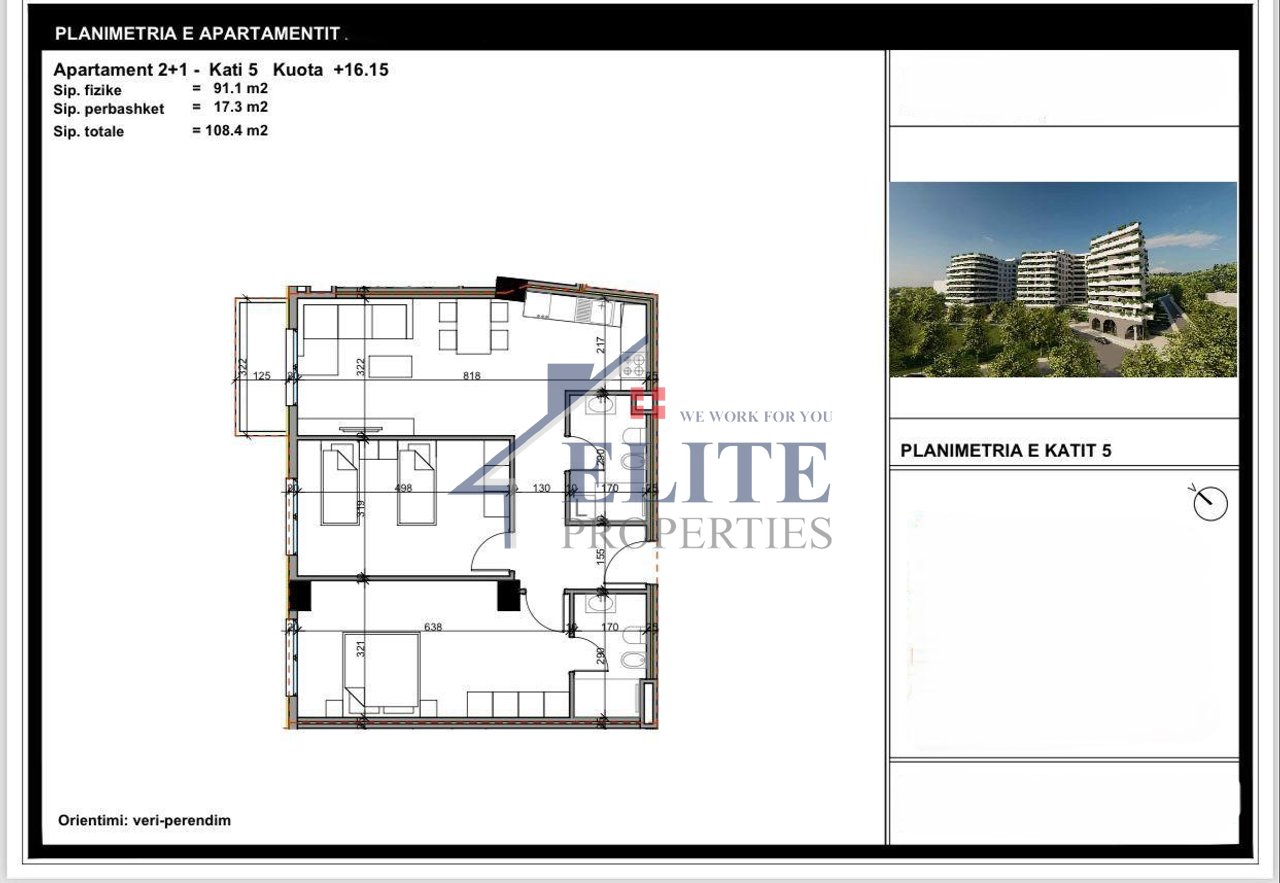 Aluna Complex Paskuqan, appartamento con due camere da letto in vendita