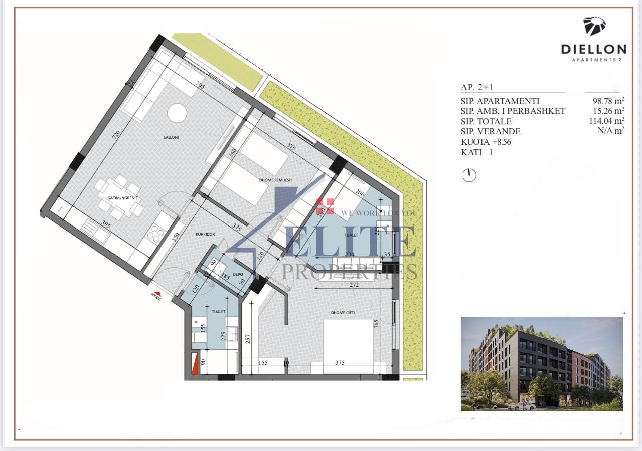 Diellon Apartments 2 Paskuqan, apartamente në shitje