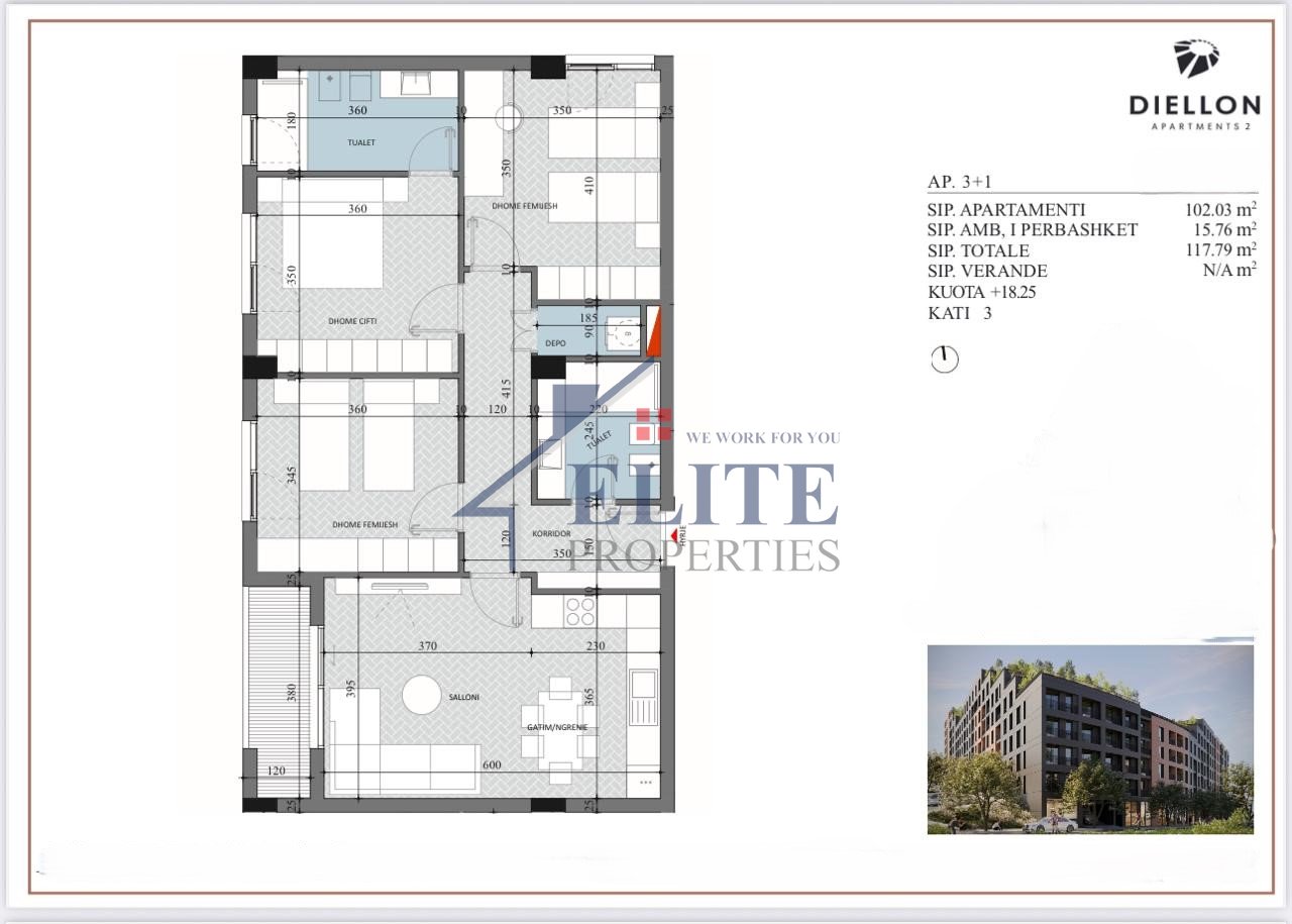 Diellon Apartments 2 Paskuqan, apartamente në shitje