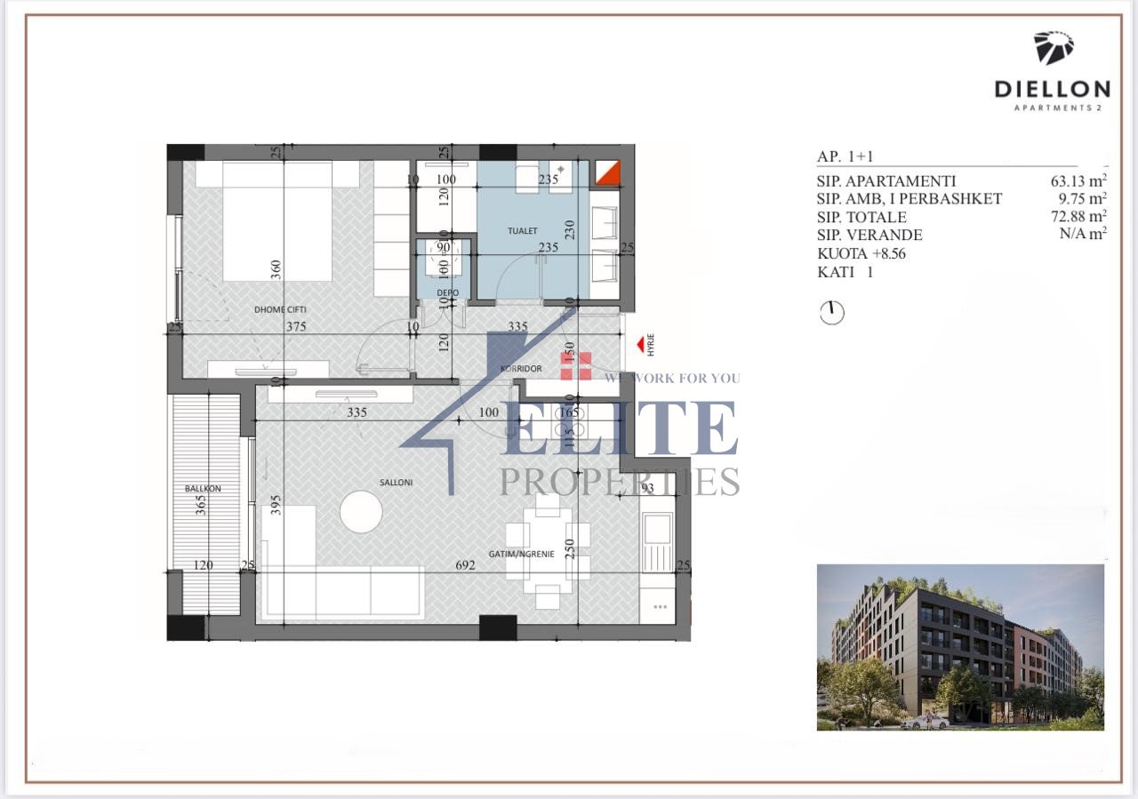 Diellon Apartments 2 Paskuqan, apartamente në shitje