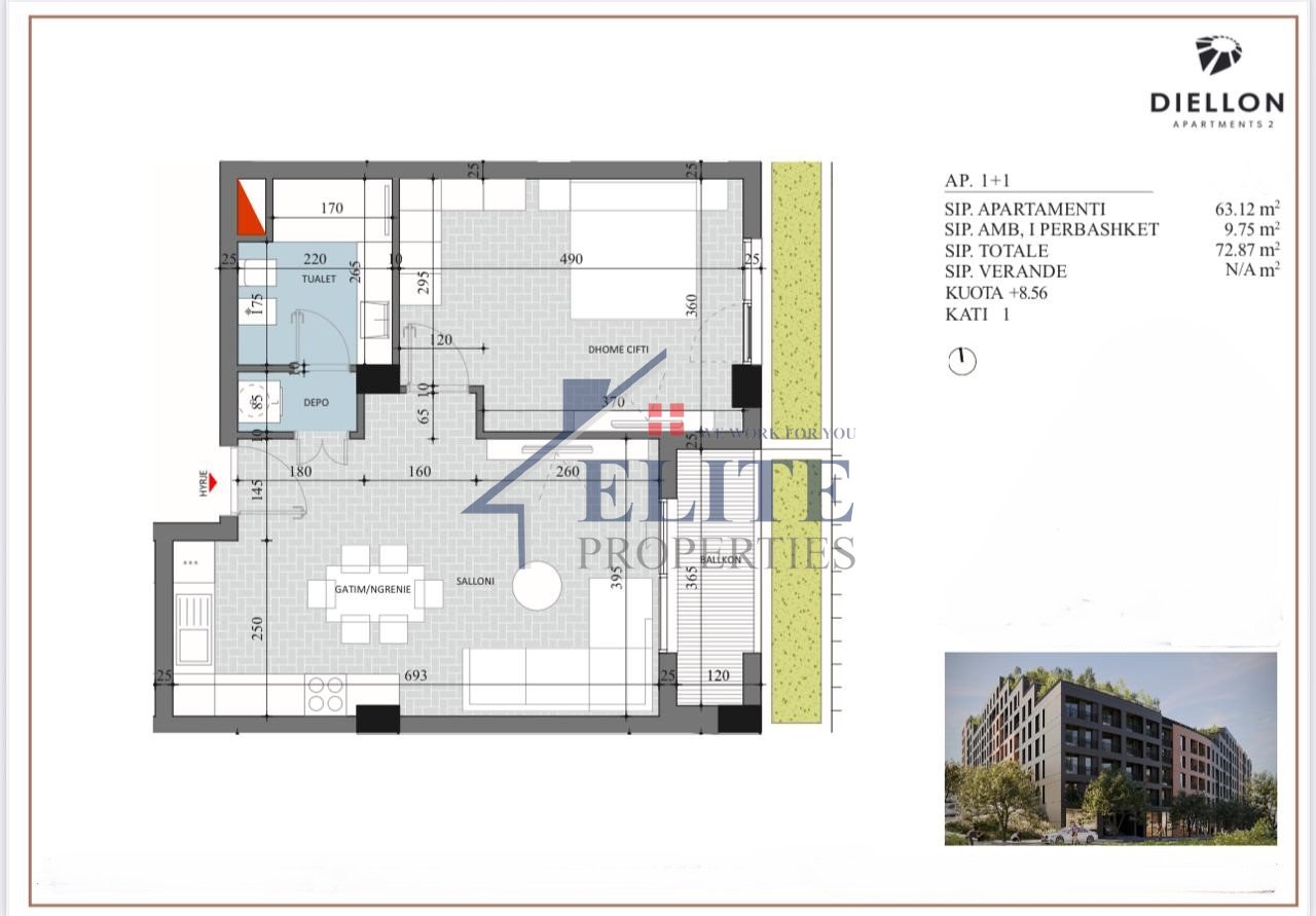 Diellon Apartments 2 Paskuqan, apartamente në shitje