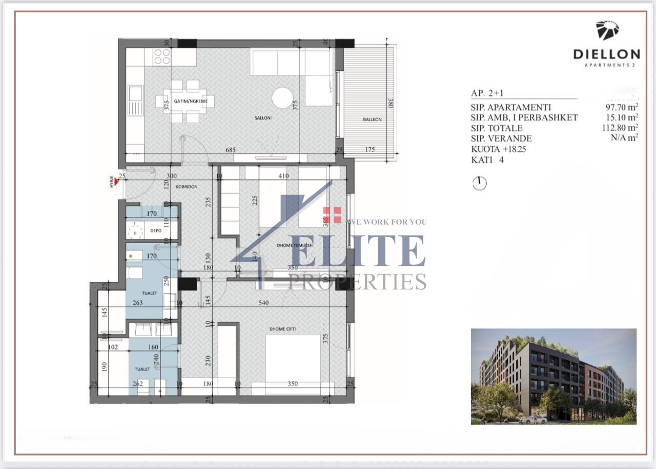 Diellon Apartments 2 Paskuqan, apartamente në shitje