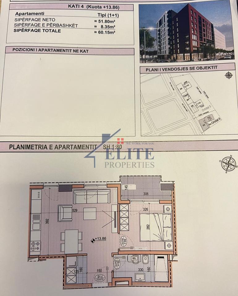 Orbital apartments, apartament 1+1 në shitje