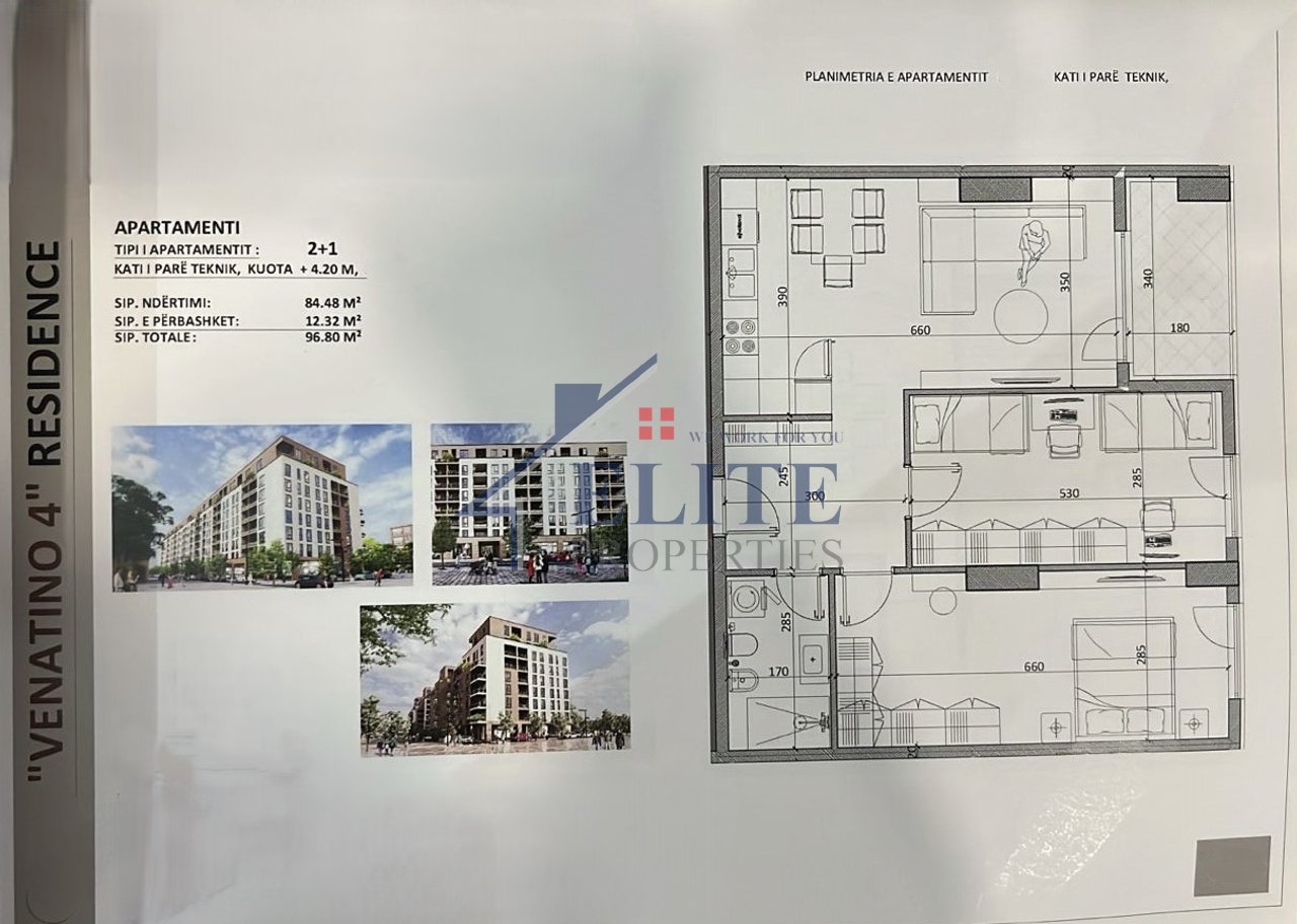 Venatino 4 Residence, apartament 2+1 ne shitje