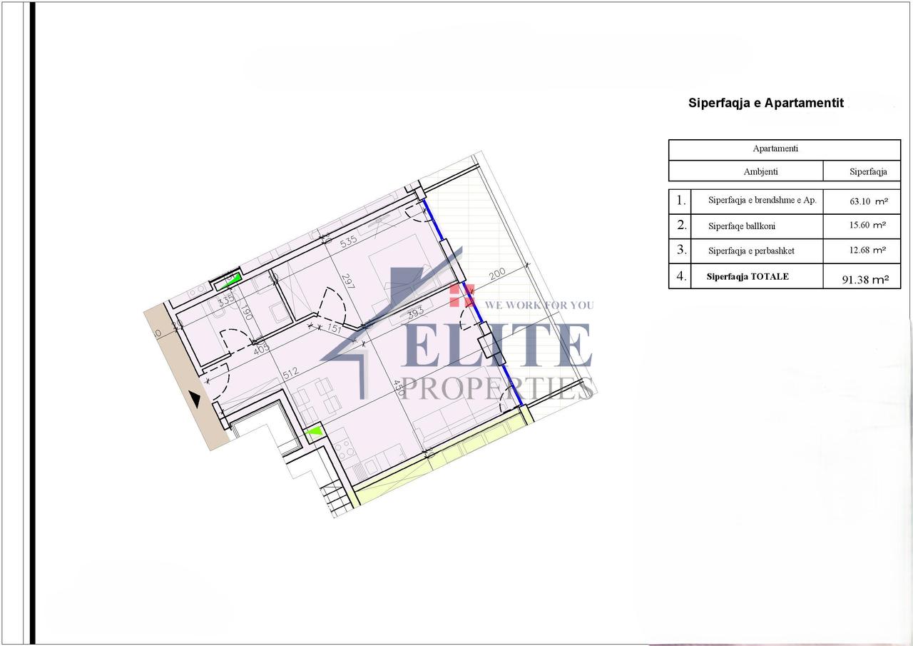 Ilyonis Residence Shëngjin, apartament 1+1 ne shitje