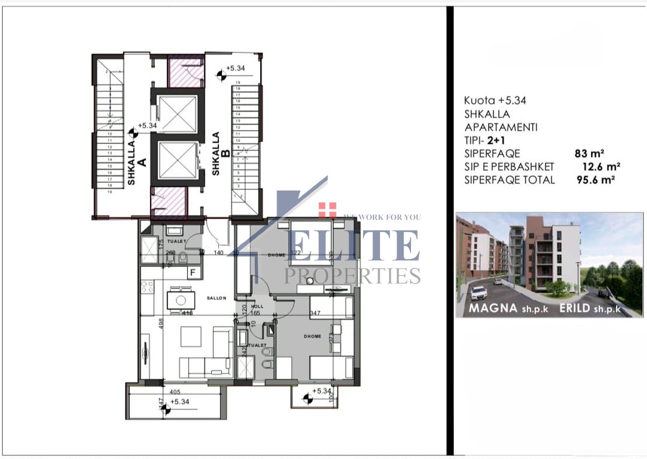 Residenca Botaniku, apartament 2+1 në shitje