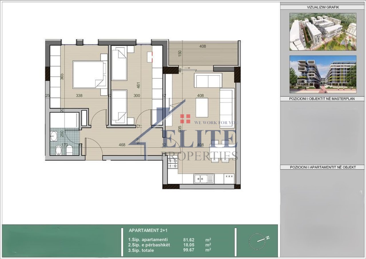 Univers City, two bedroom apartment for sale