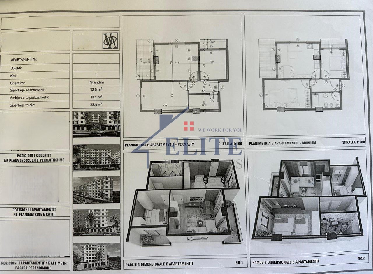 Blue Horizon Residence Qerret, apartament 2+1 në shitje