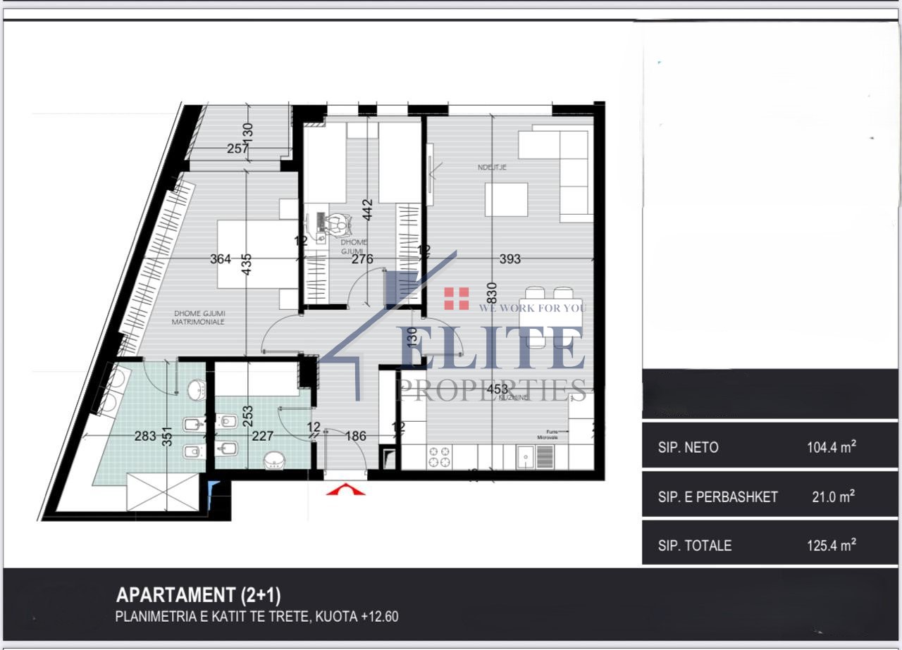 Diellon Apartments Paskuqan, appartamento con due camere da letto in vendita