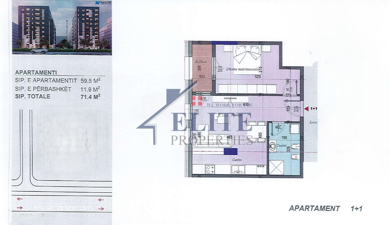 Tirana Entry III, appartamento con una camera da letto in vendita