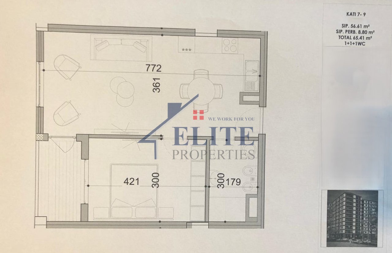 Don Bosko – apartament 1+1 ne shitje
