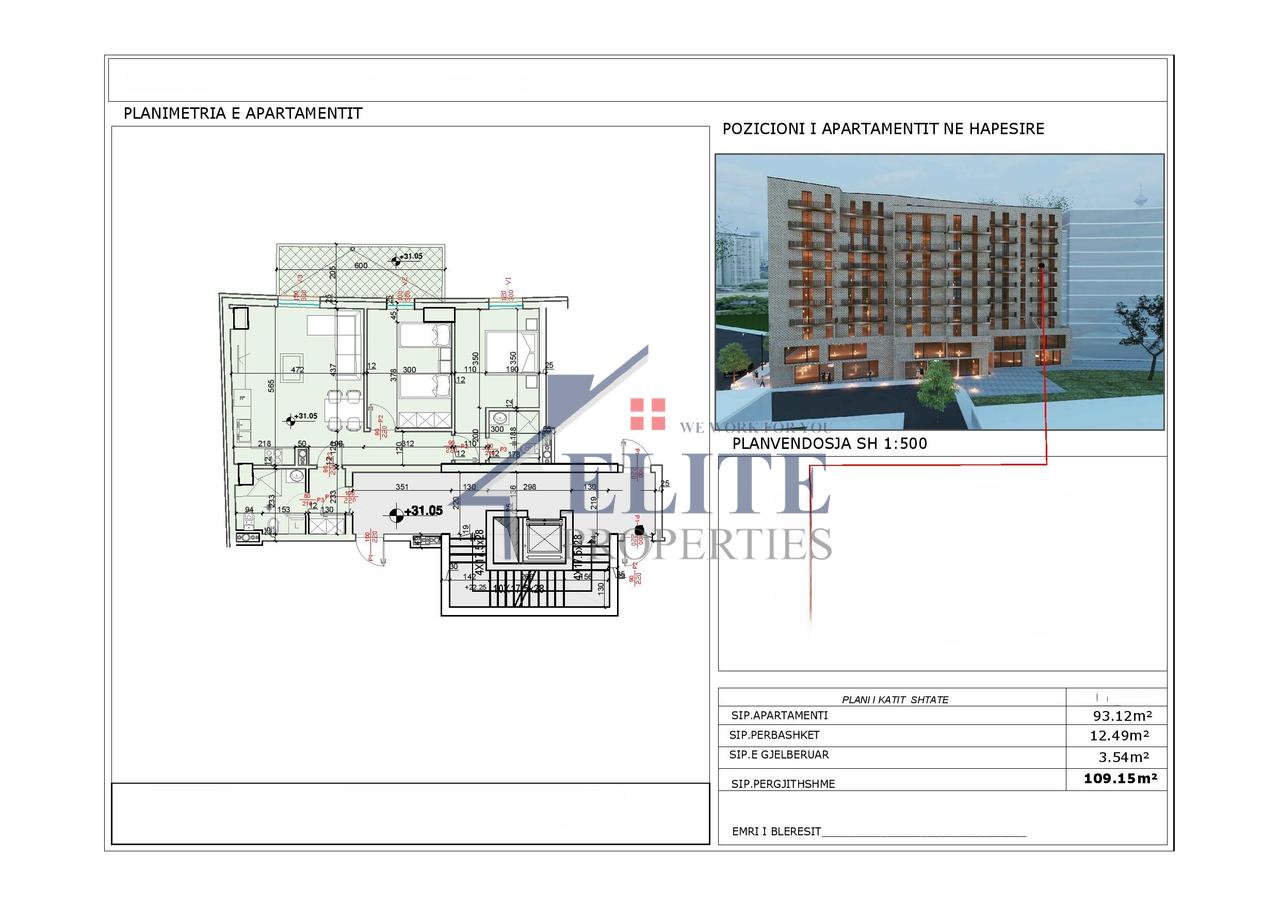 Pranë Kompleksit Mangalem, apartament 2+1 në shitje