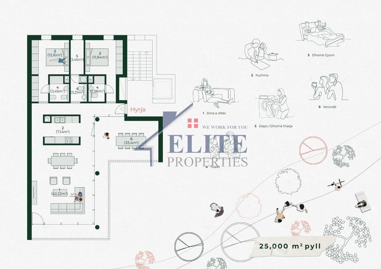 By Long Hill Residence, apartament 2+1 në shitje